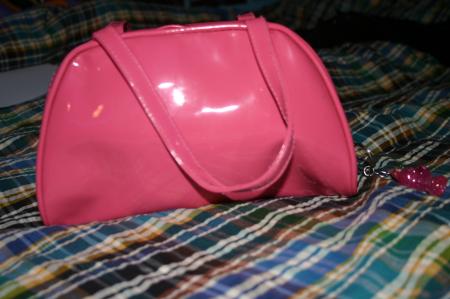 Petit sac en vynil rose